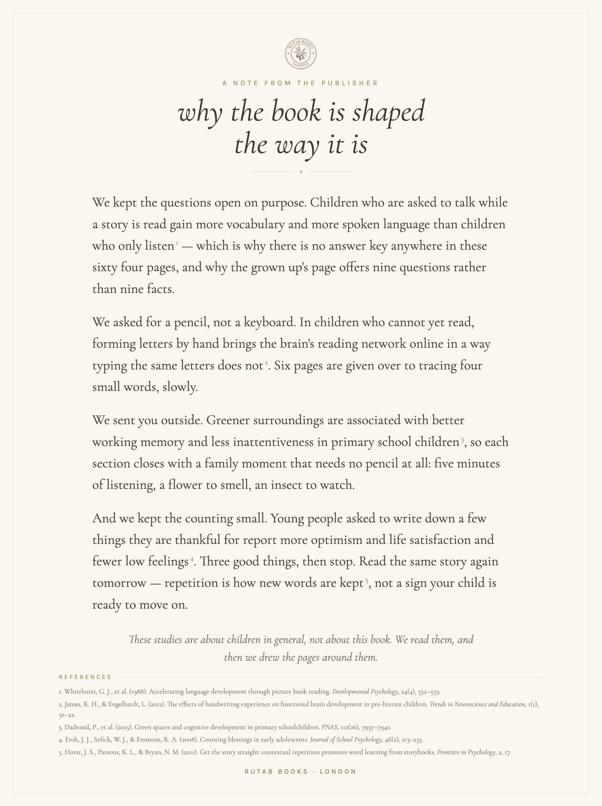 The Book of Noticing